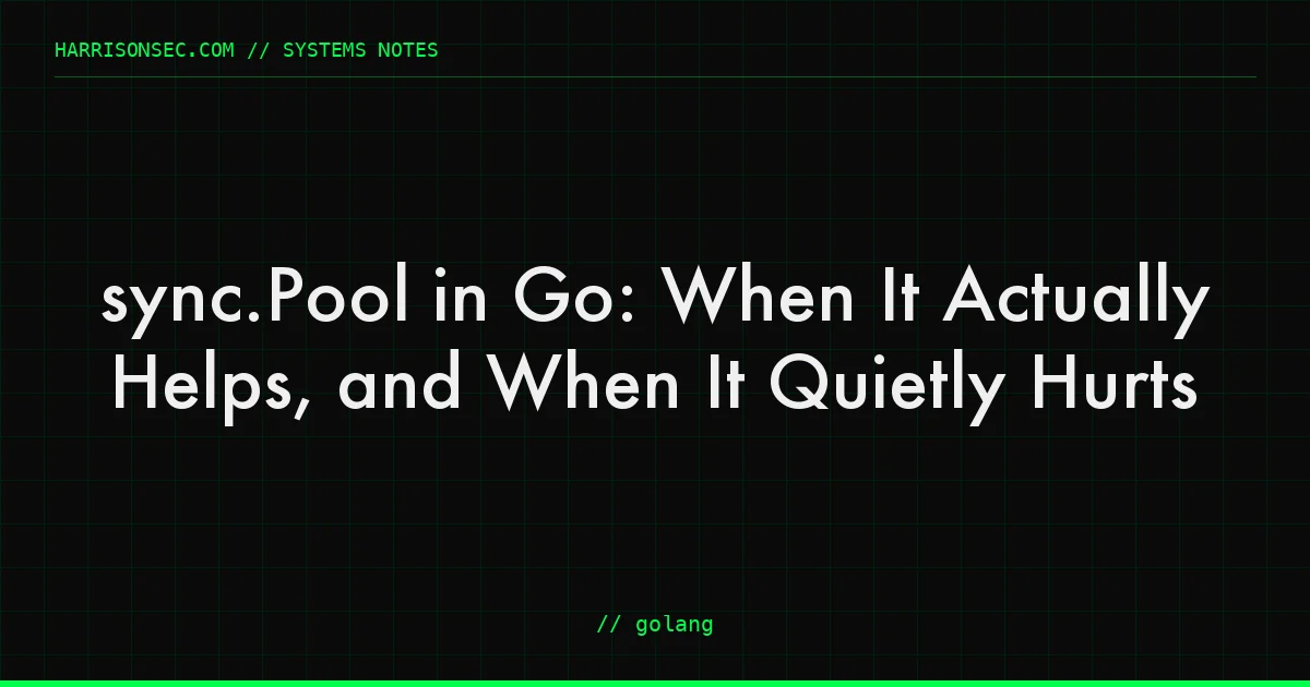 Go sync.Pool Explained: What It Does, When It Helps, and the Reset Trap ...